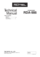 Rotel RDA-986 - Technical manual 